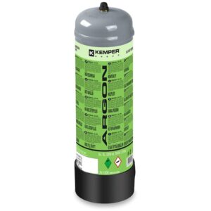 Bouteille argon pur Kemper jetable de 2,2 litres avec raccord M10 x 1