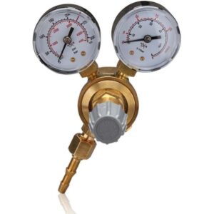 Détendeur KZQ XU doré avec deux manomètres et commande rotative