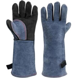 Gants de soudage BEIJIYI en cuir avec longues manchettes et doublure isolante