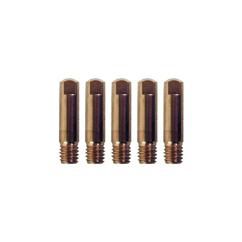 Tubes contact Awelco en lot de cinq, diamètre 0,8 mm