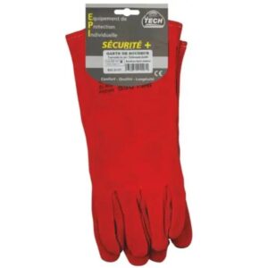 Gants soudeur TOPCAR S21106 en croûte de cuir doublés coton, taille XL