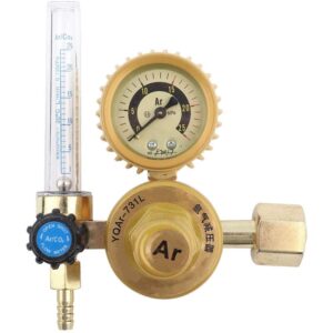 Débitmètre argon CO2 ZOTERNEN avec manomètres et tube d’écoulement transparent