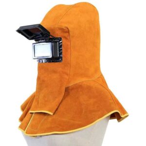Capote de soudeur TUMALAGIA en cuir avec filtre solaire auto-obscurcissant