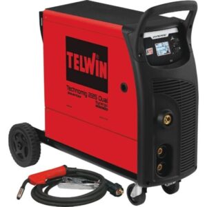Poste à souder Telwin Technomig 225 multi-procédé avec afficheur LCD et roues