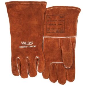 Gant de soudeur WELDAS marron en croûte de cuir, taille L